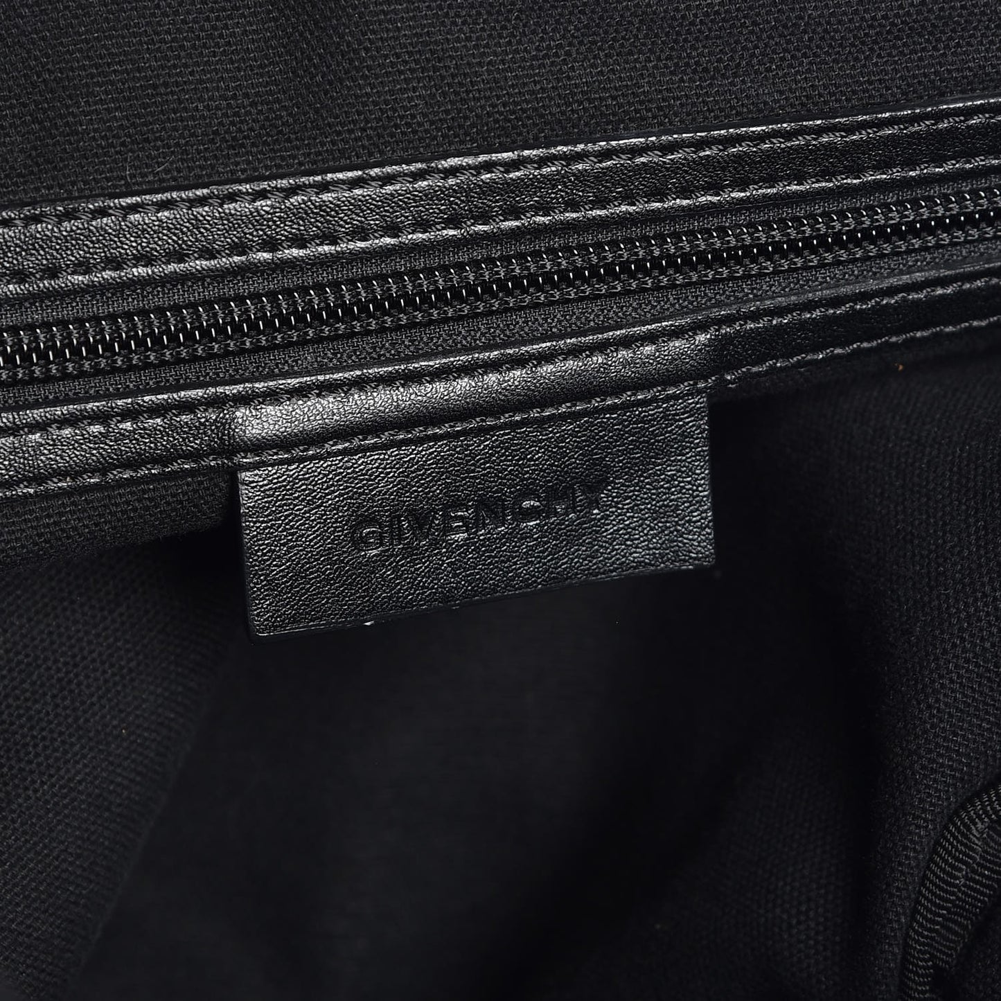 Nylon Calfskin Magnolia and Moth Print Backpack Black