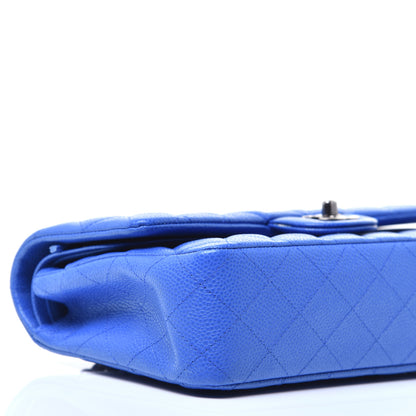 Chanel Caviar Quilted Medium Double Flap Blue 7 of 9