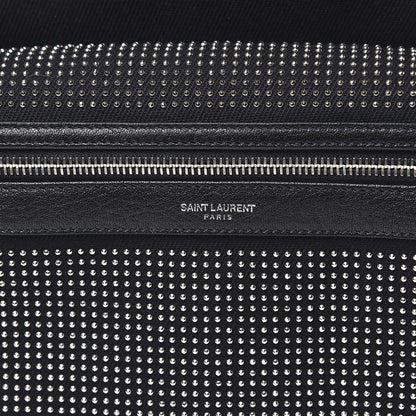 Saint Laurent Canvas City Studded Backpack Black 9 of 9
