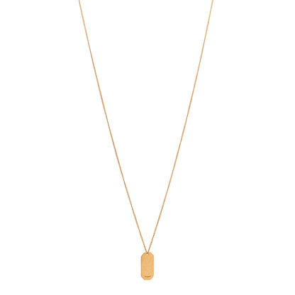 Saint Laurent Metal Military Tag Necklace Gold 1 of 7