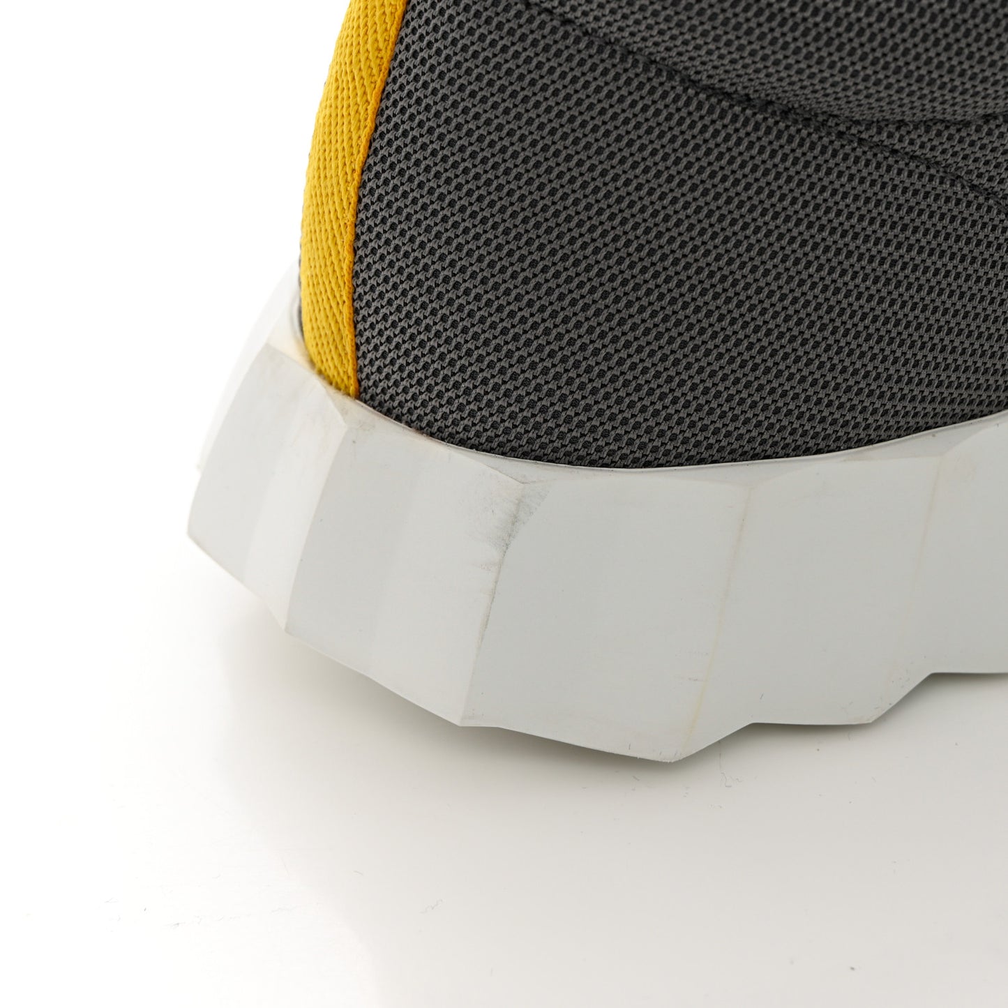 Technical Canvas Suede Goatskin Bouncing Sneakers 43 Gris Fume Jaune