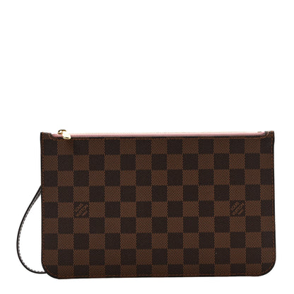 Louis Vuitton Damier Ebene Neverfull MM GM Pochette Rose Ballerine 1 of 6
