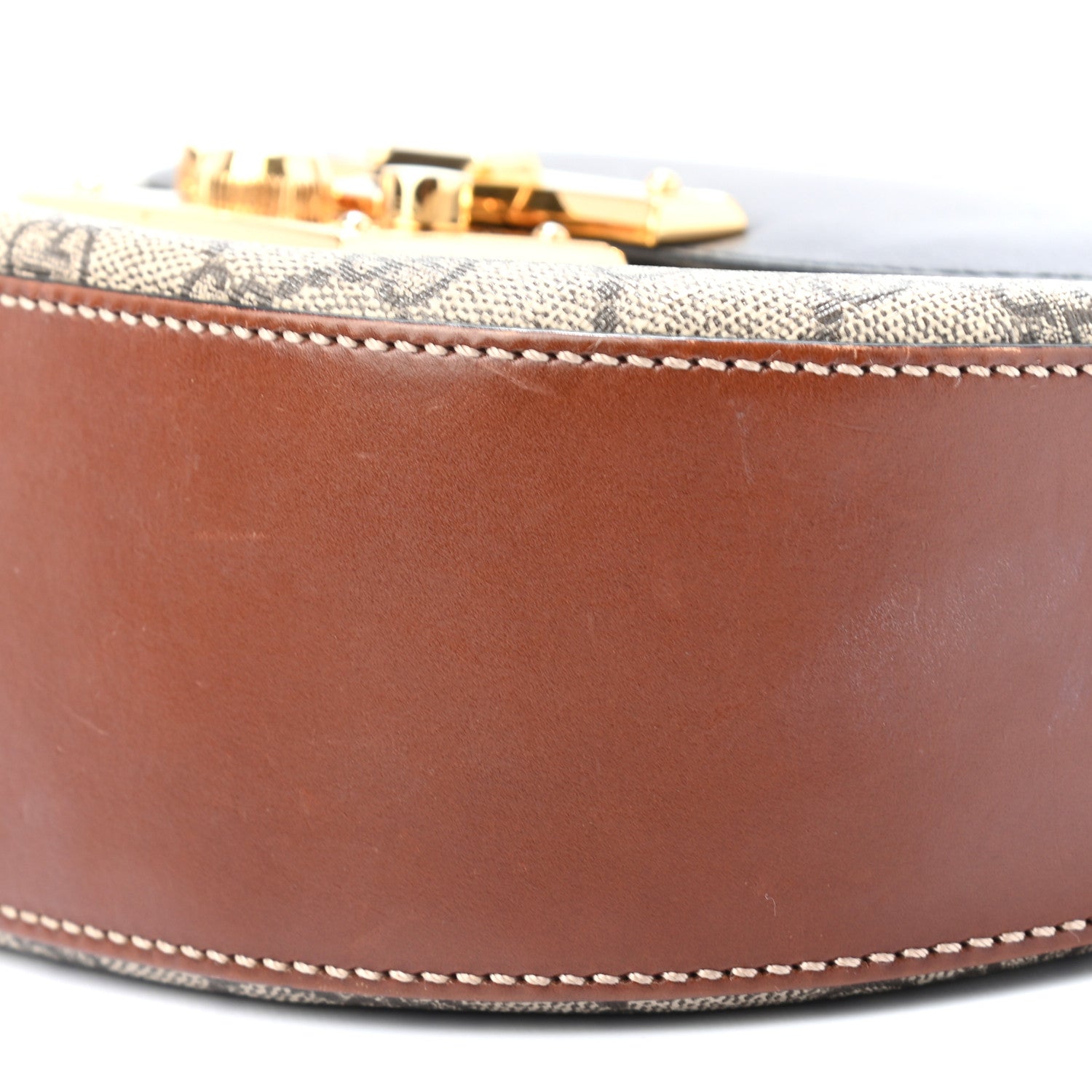 Gucci GG Supreme Monogram Web Medium Padlock Messenger Shoulder Bag Black 8 of 8