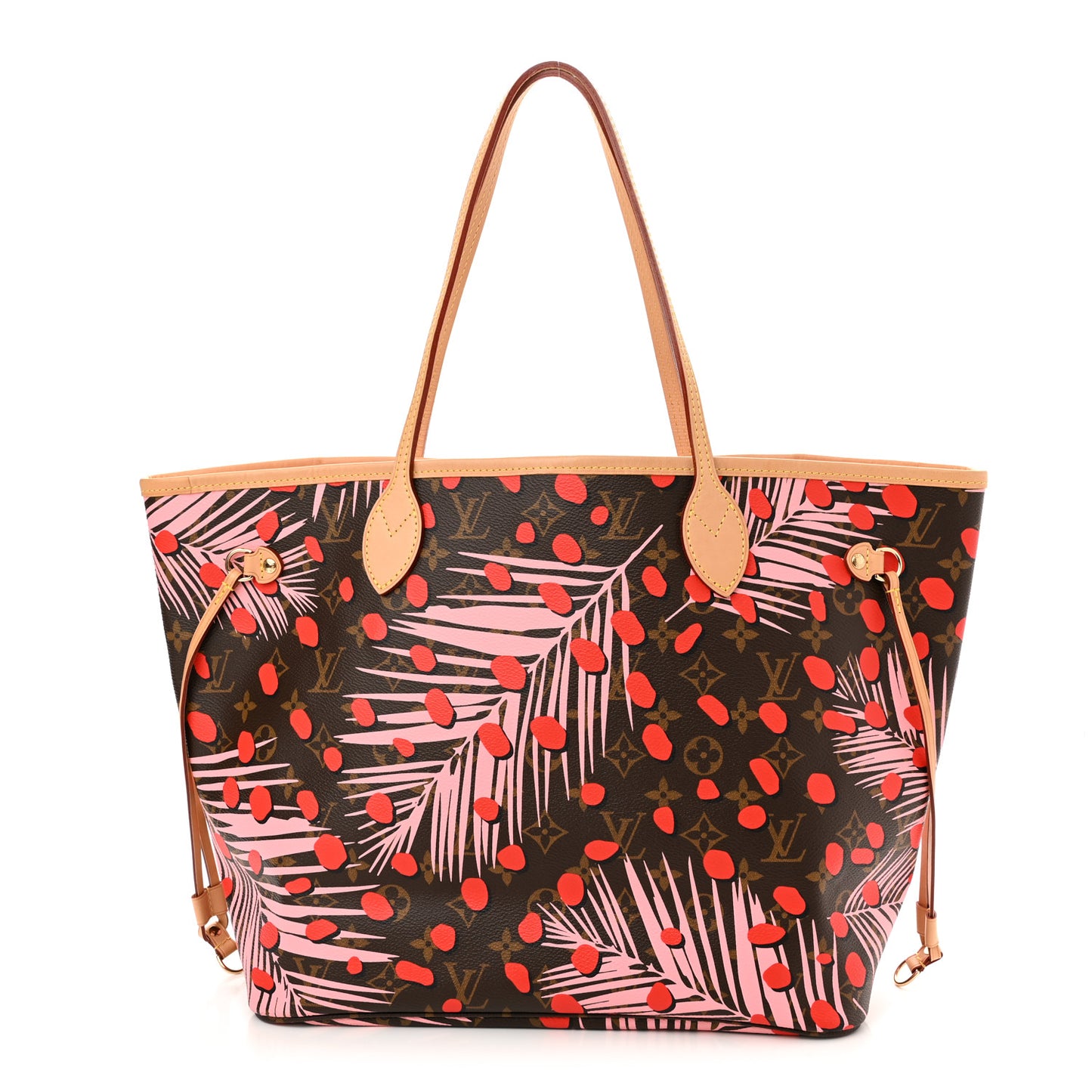 Monogram Jungle Dots Neo Neverfull MM Sugar Pink Poppy