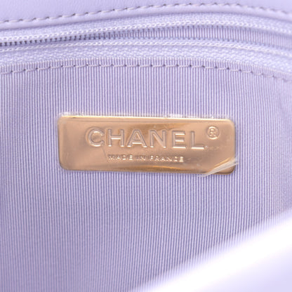 Chanel Lambskin Quilted Medium Chanel 19 Flap Light Purple 6 of 12