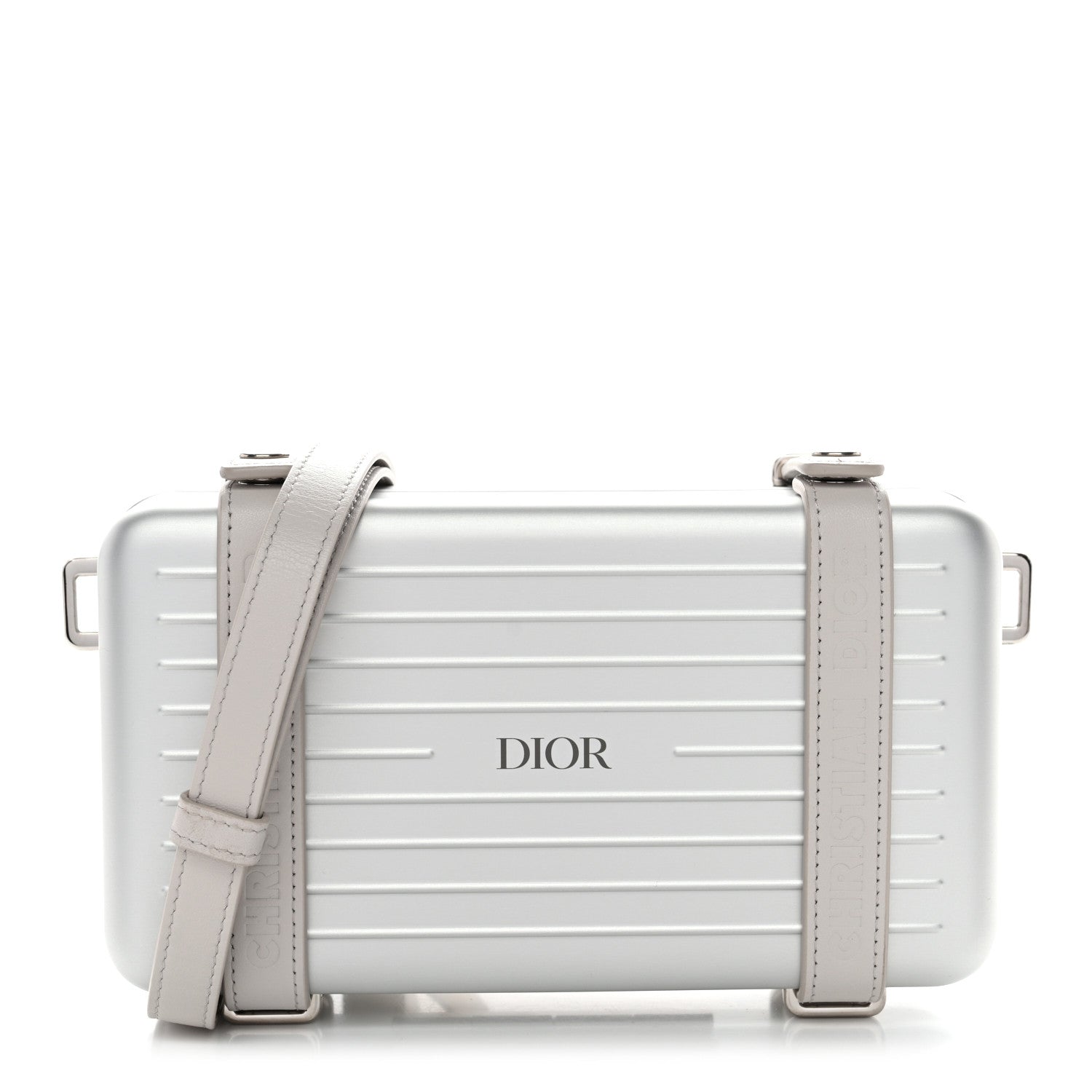 Christian Dior X RIMOWA Aluminum Personal Clutch On Strap Silver 1 of 11