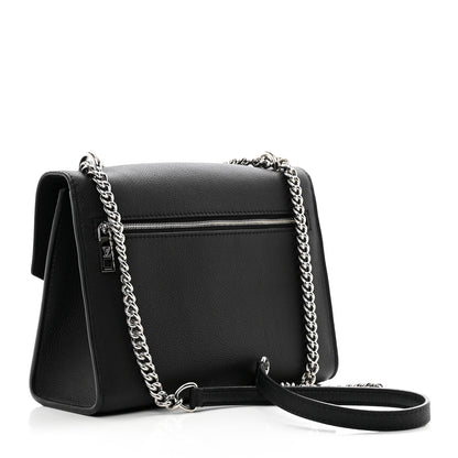 Louis Vuitton Soft Calfskin Mylockme Chain Bag BB Black 3 of 11