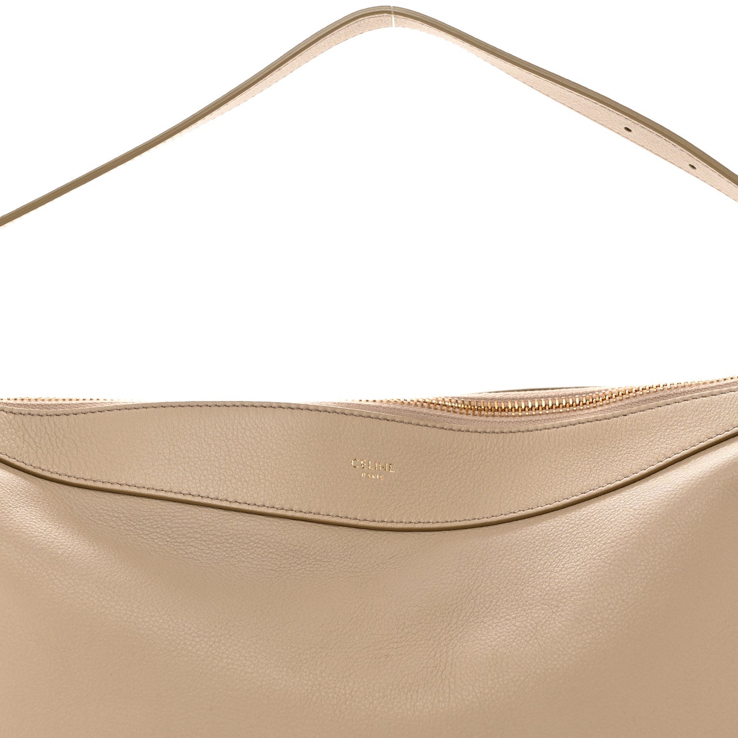 Celine Supple Calfskin Medium Romy Shoulder Bag Safari 5 of 10