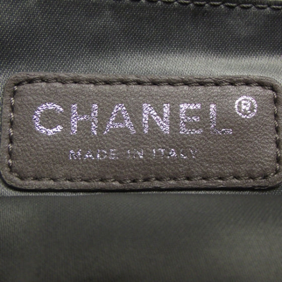 Chanel Metallic Crackled Calfskin Perforated Drill Shoulder Bag Silver 8 of 12