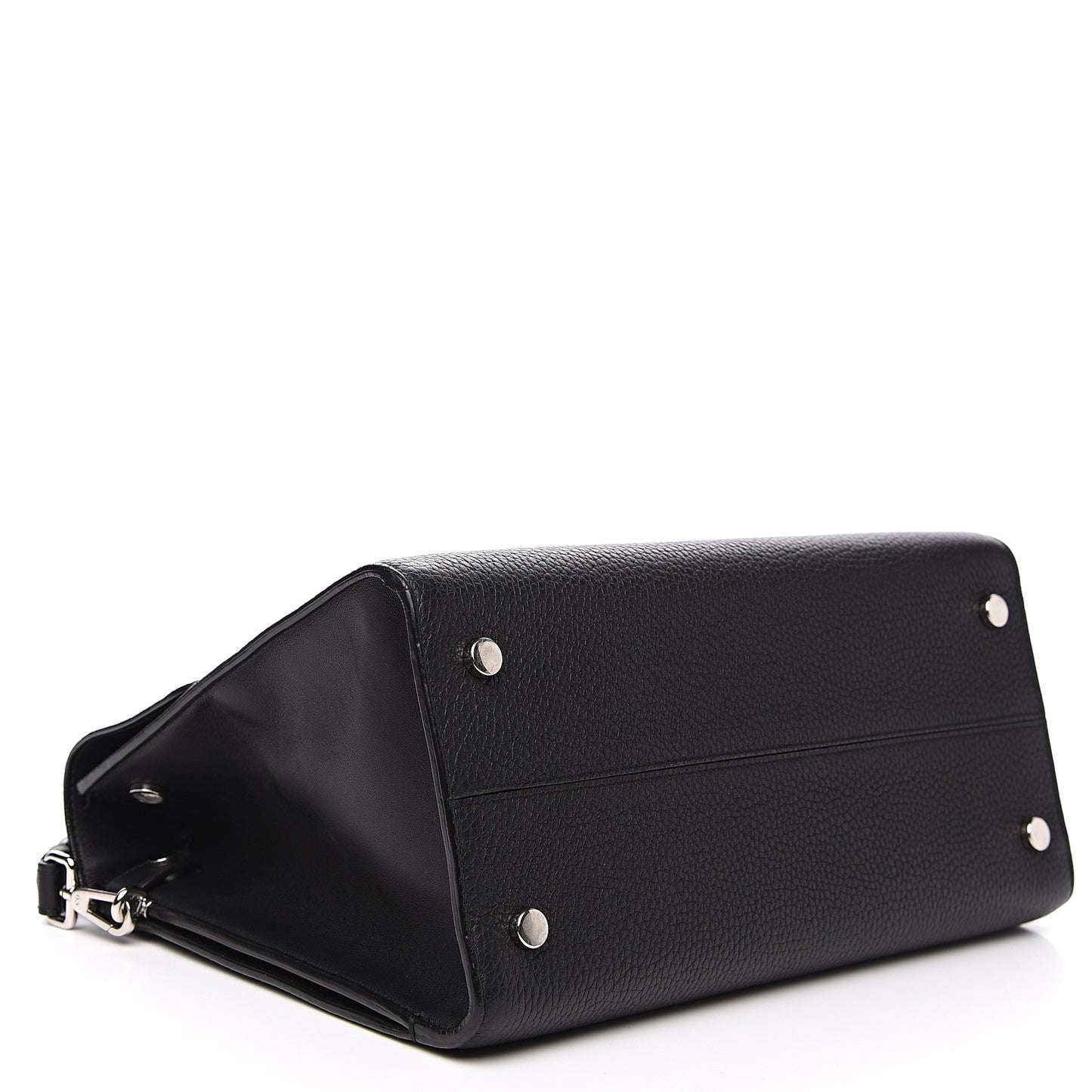Grained Calfskin Medium Diorever Flap Black