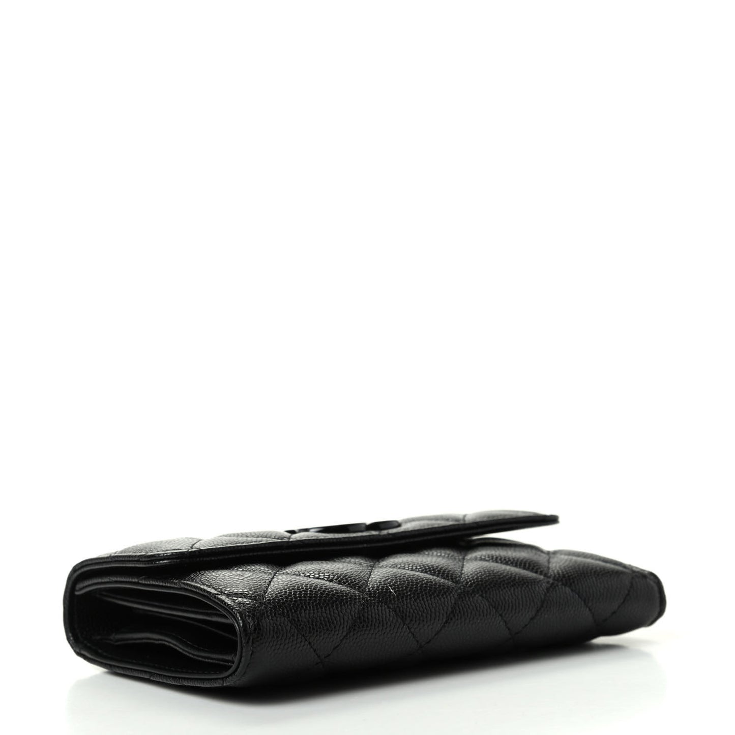 Caviar Quilted My Everything Flap Wallet Black