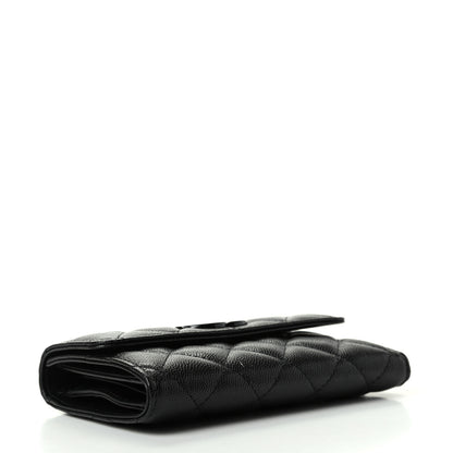 Chanel Caviar Quilted My Everything Flap Wallet Black 4 of 8