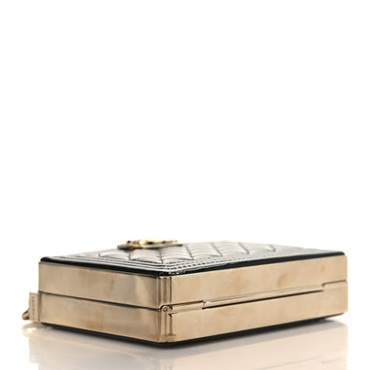 Chanel Patent Calfskin Boy Minaudiere Black 3 of 9