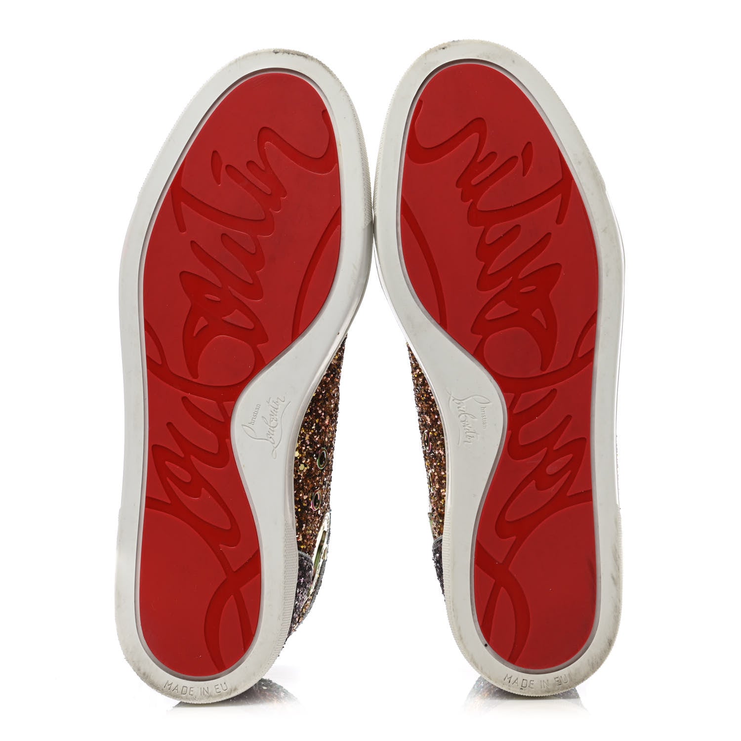 Christian Louboutin Bip Bip Glitter Womens Orlato Flat Sneakers 38 Multicolor 5 of 11