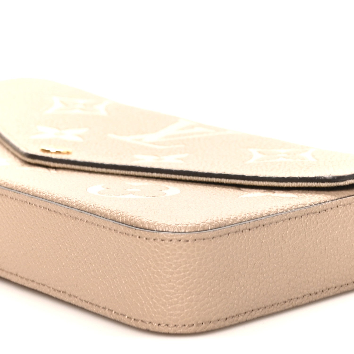 Louis Vuitton Empreinte Monogram Giant Felicie Pochette Tourterelle Creme 10 of 11