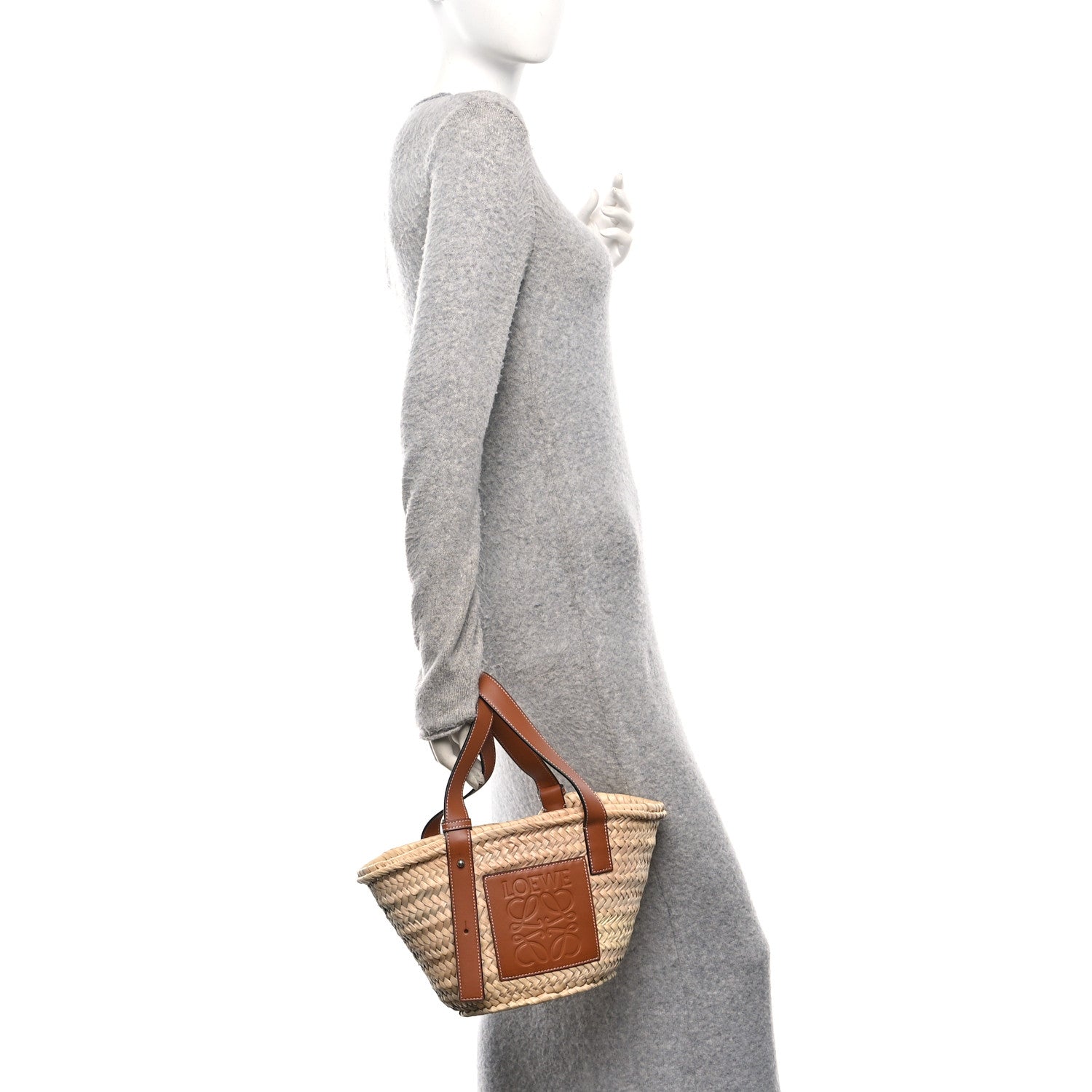 Loewe Raffia Small Basket Tote Bag Natural Tan 2 of 10