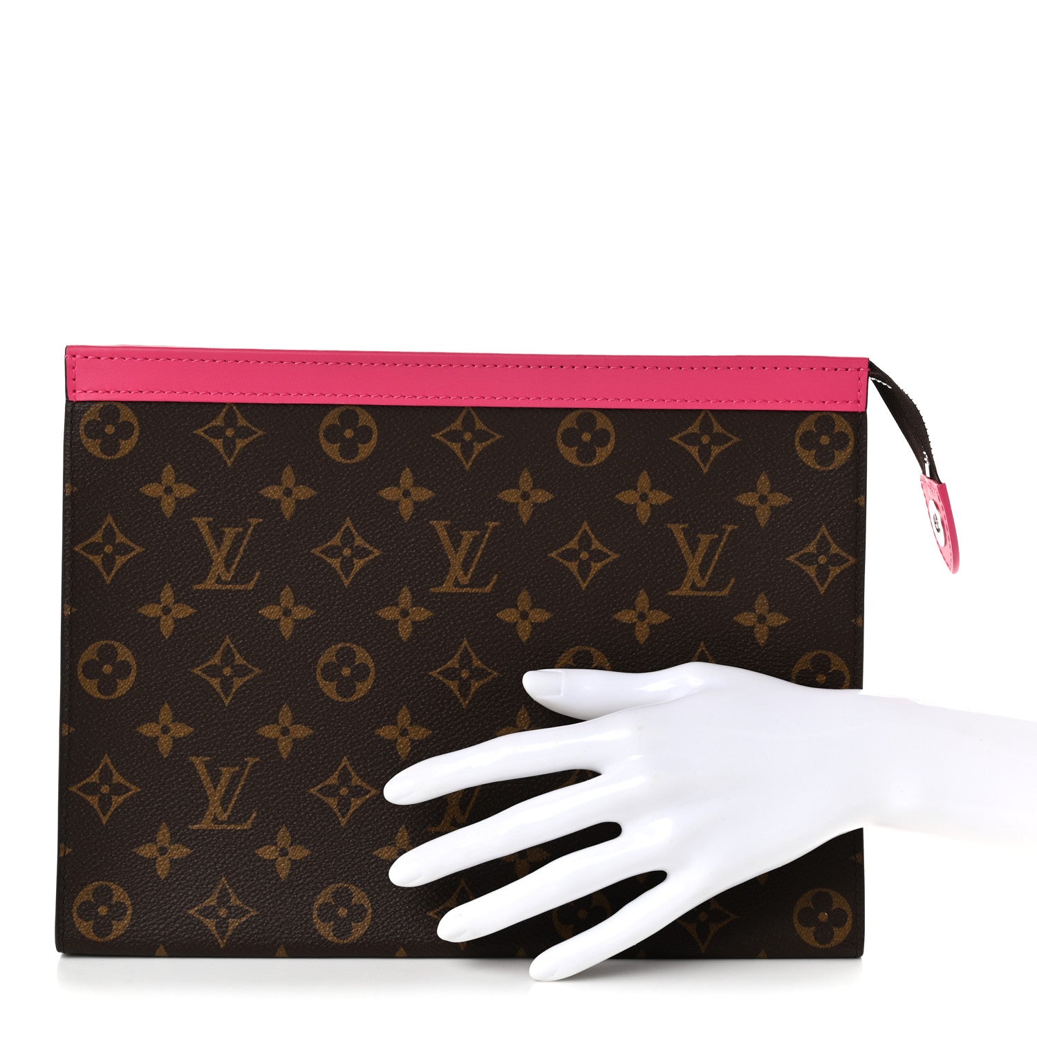 Louis Vuitton Monogram Macassar Pochette Voyage MM Fuchsia 1978985