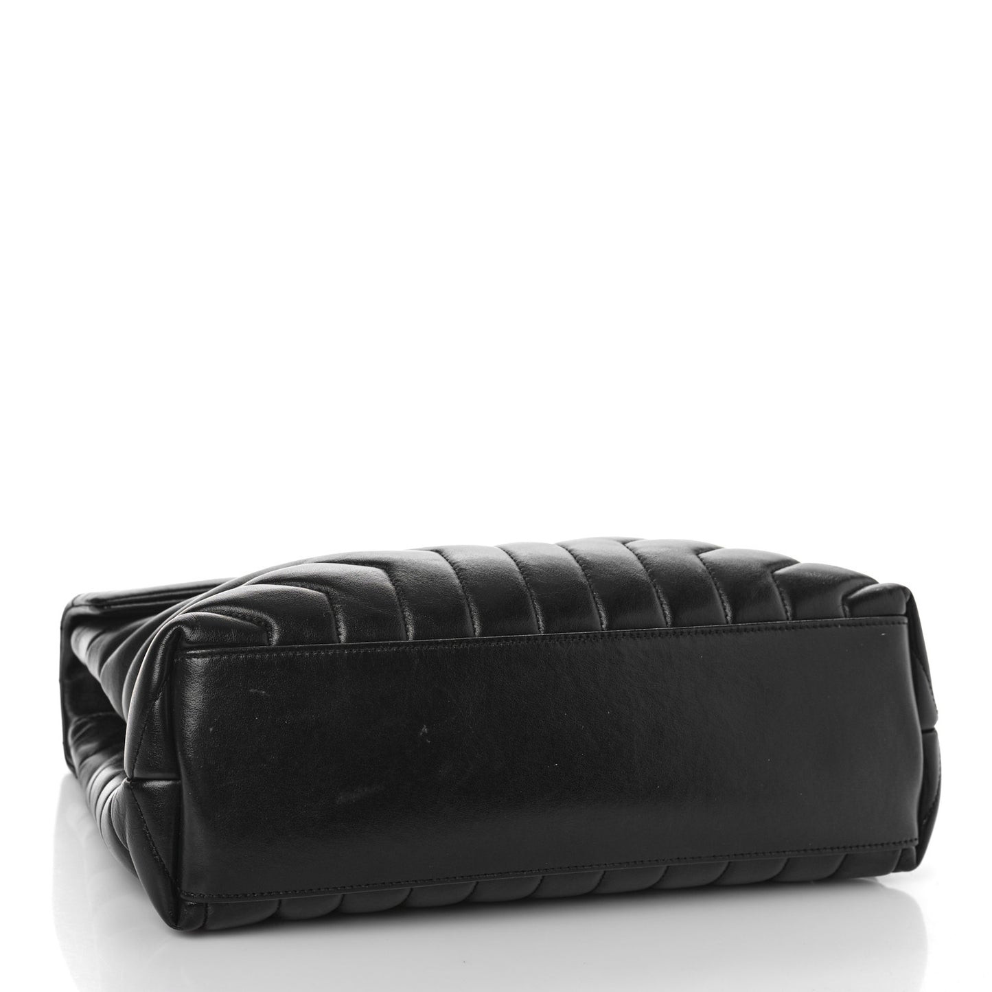 Calfskin Y Quilted Monogram Monochrome Medium Loulou Chain Satchel Black