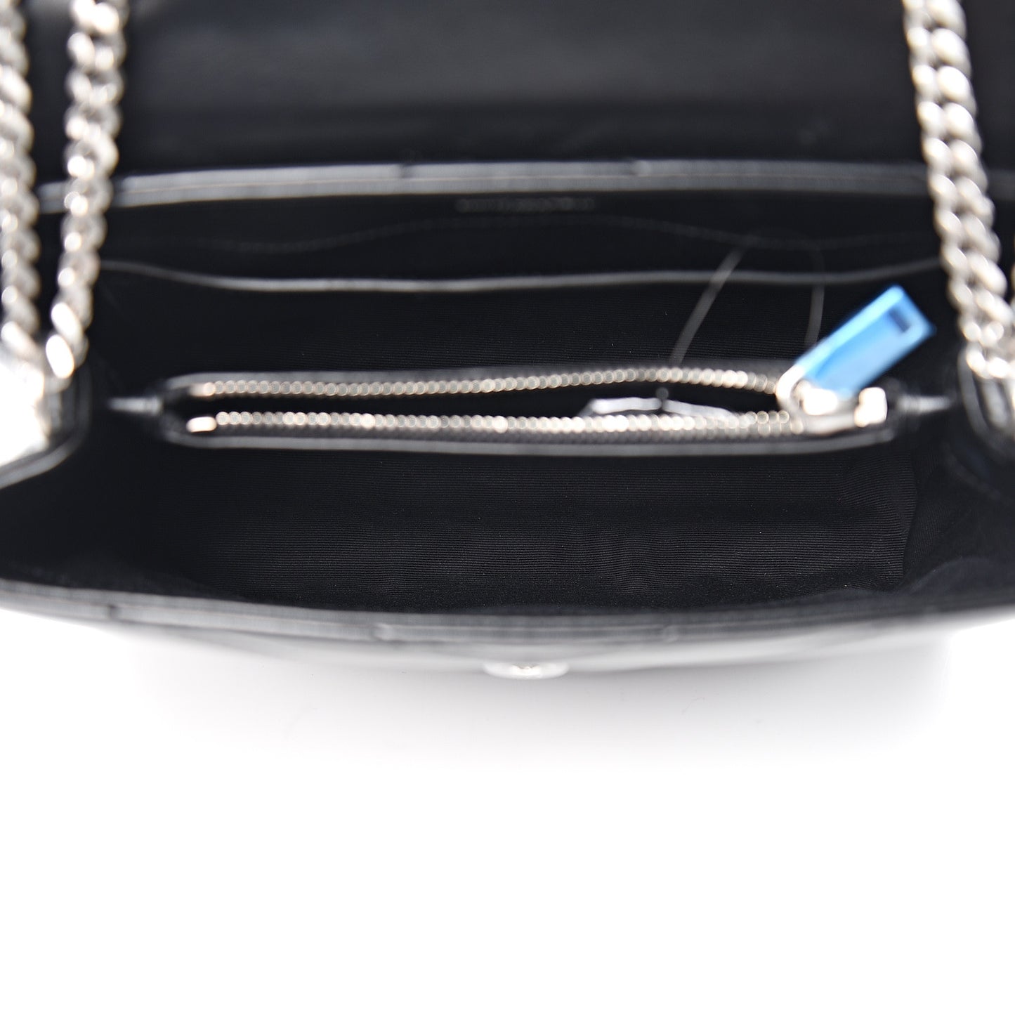 Calfskin Y Quilted Monogram Small Loulou Chain Satchel Black
