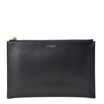 Saint Laurent Calfskin Mini Tablet Holder Black 1 of 7