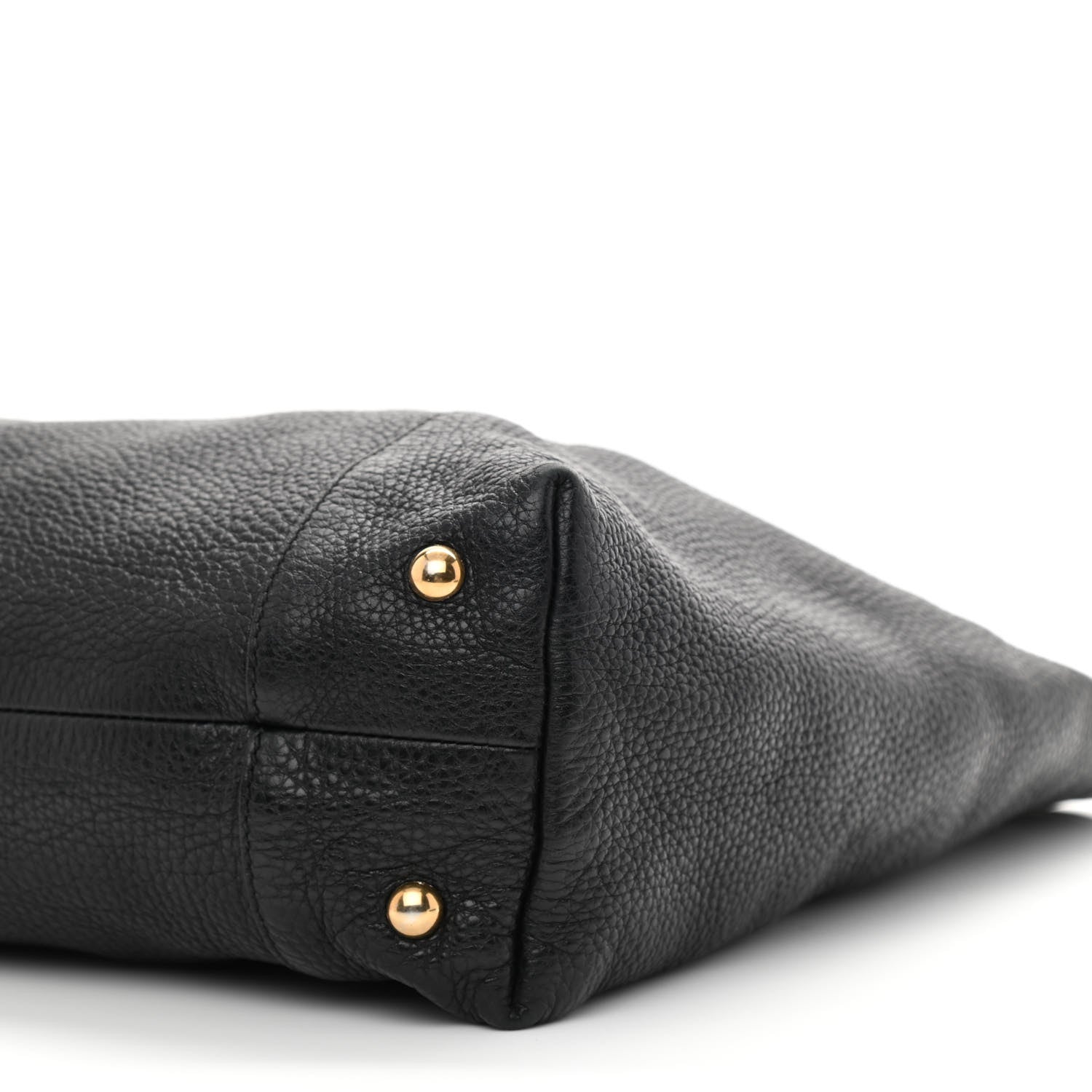 Gucci Pebbled Calfskin Twill Medium Tote Black 10 of 13