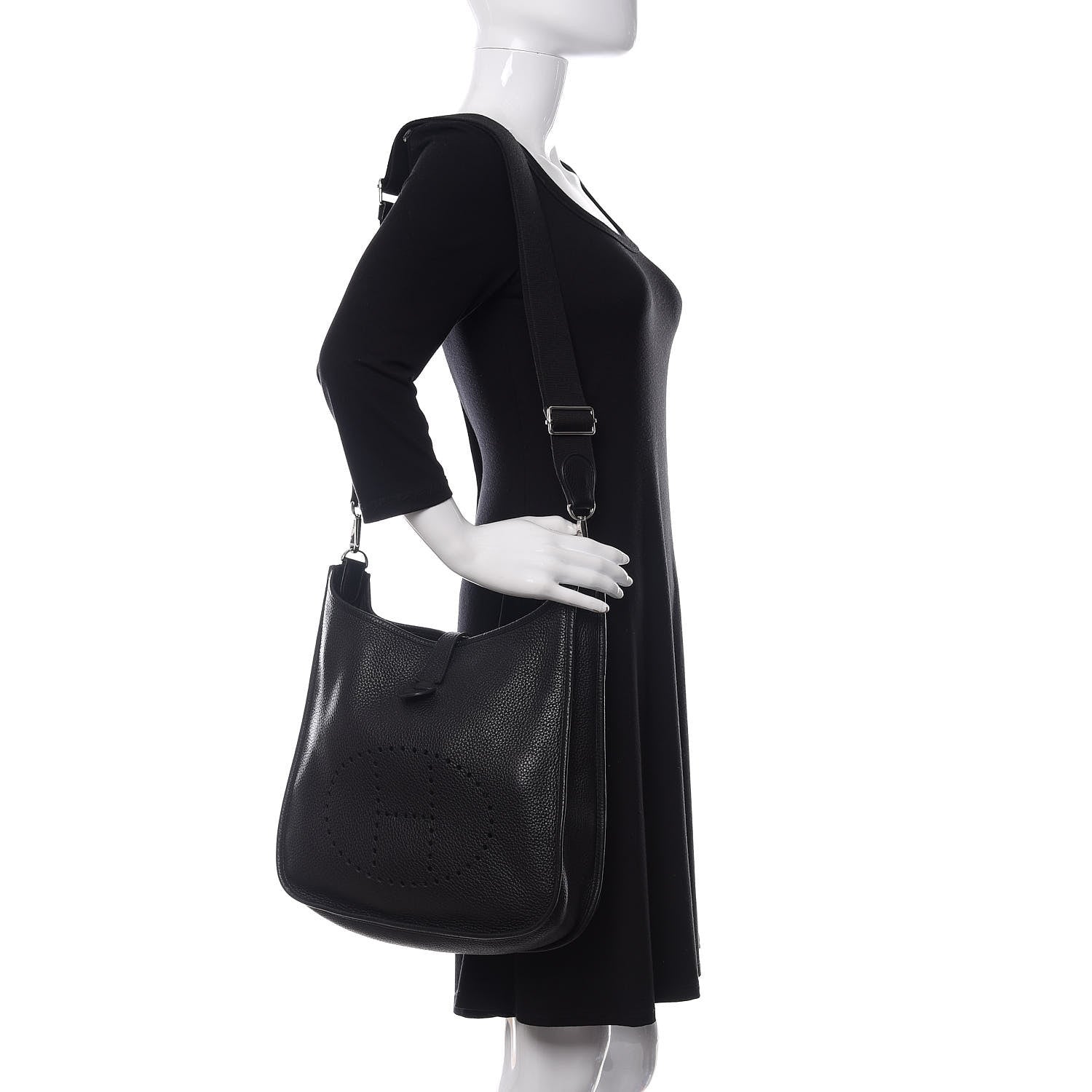 Hermes Taurillon Clemence Evelyne III GM Black 2 of 13