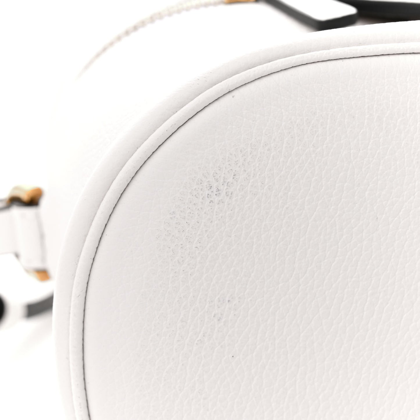 Grained Calfskin Medusa Vanity Case Optical White