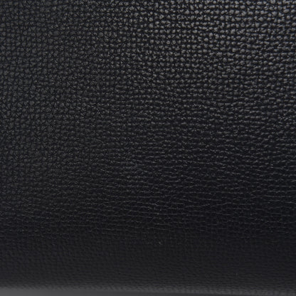 Burberry Grainy Calfskin House Check Medium Banner Tote Black 10 of 18