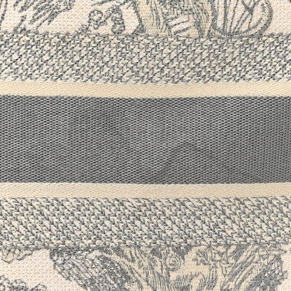 Christian Dior Canvas Embroidered Medium Dioriviera Toile De Jouy Book Tote Gray 9 of 9