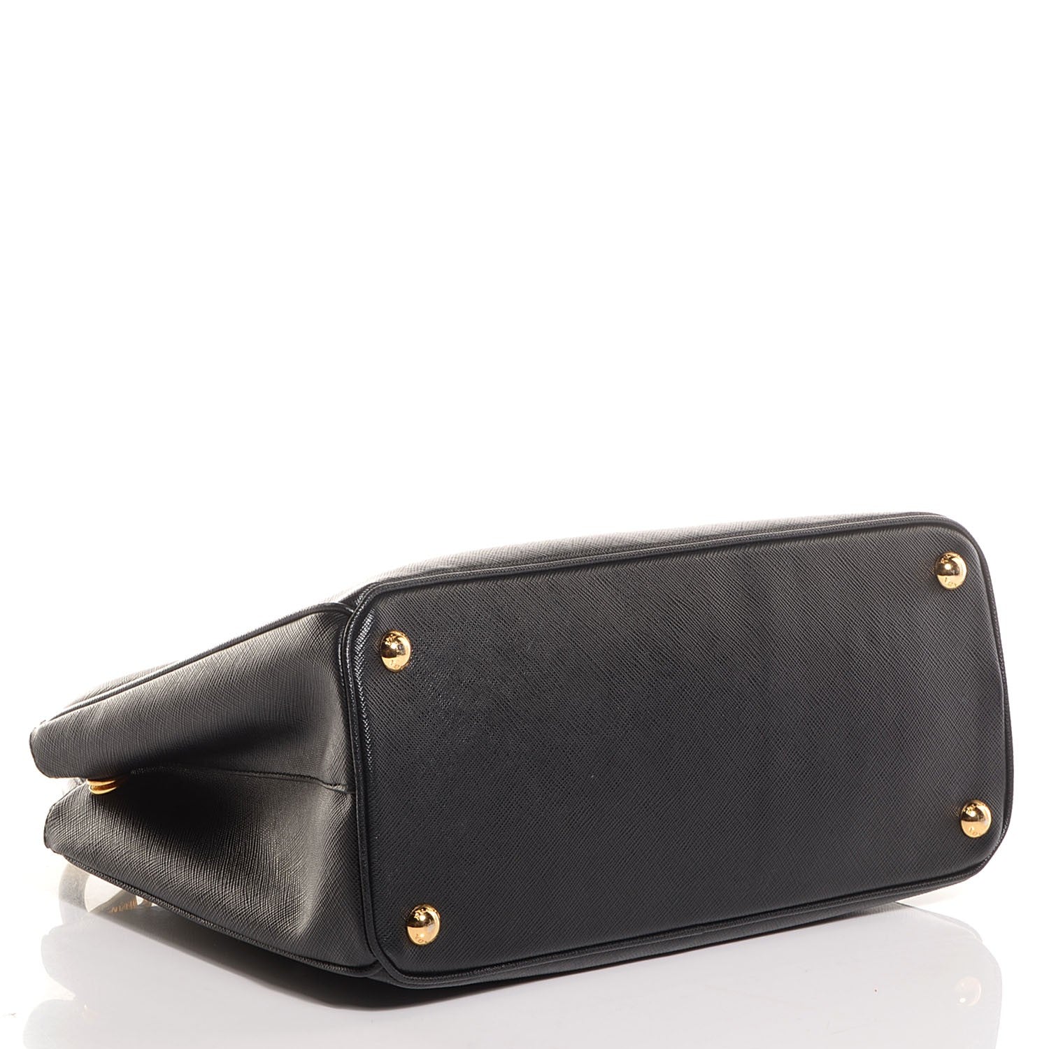 Prada Saffiano Lux Small Double Zip Tote Nero Black 10 of 10