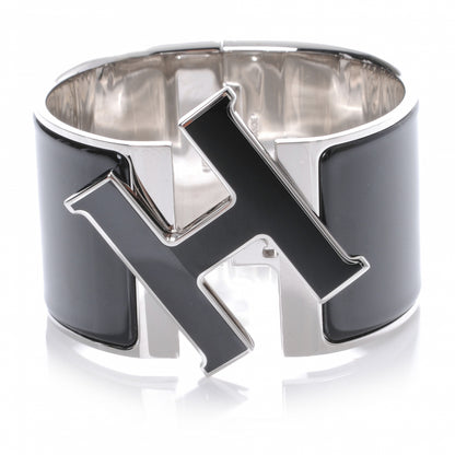 Hermes Enamel Extra Wide Clic Clac H Bracelet PM Black 3 of 6