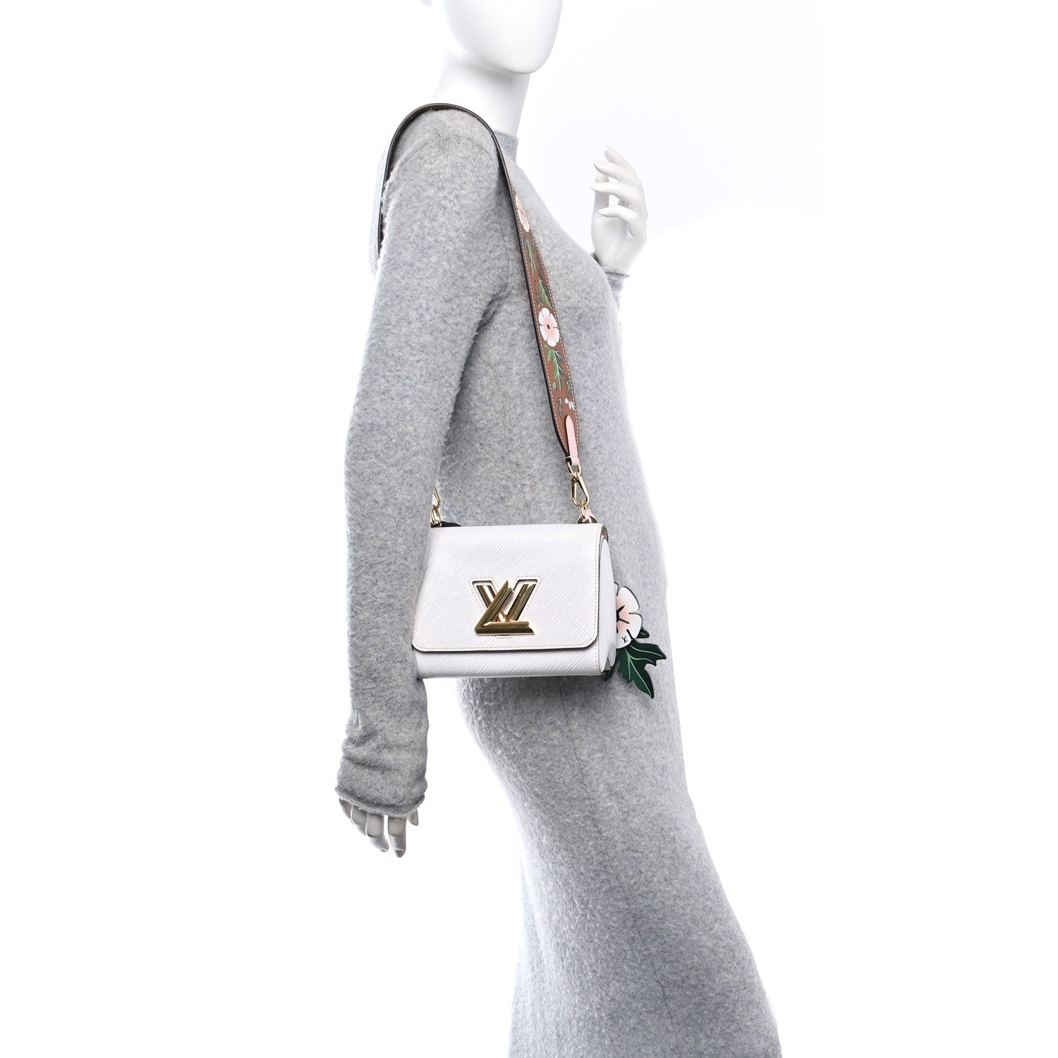 Louis Vuitton Epi Asnieres Flowers Twist Shoulder Bag PM White 2 of 10