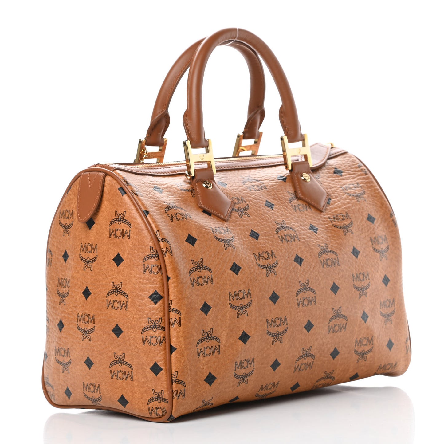 Visetos Dog Bone Boston Bag Cognac