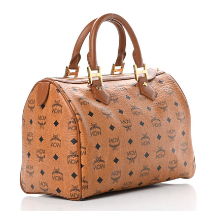 MCM Visetos Dog Bone Boston Bag Cognac 3 of 16