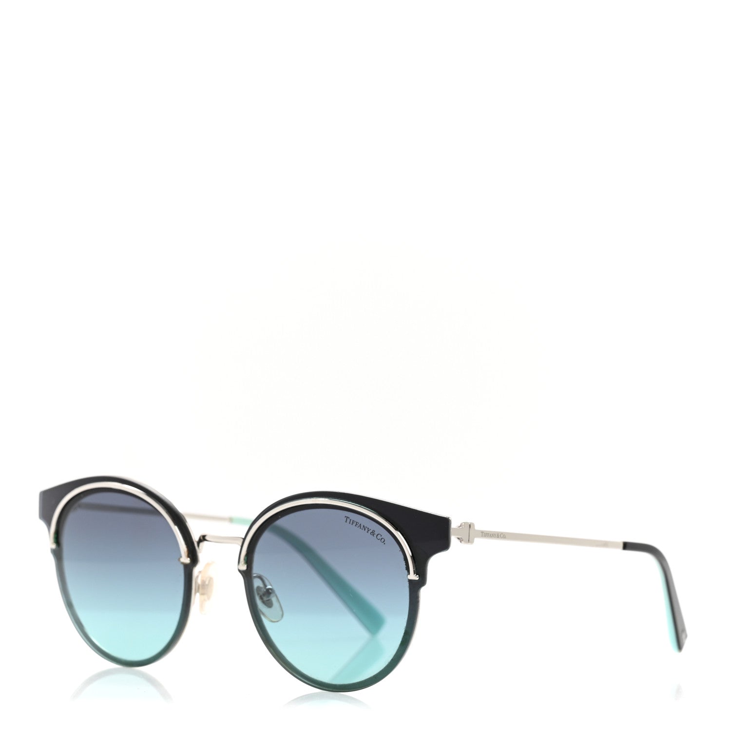 Tiffany Round TF3061 Sunglasses Black Blue 2 of 18