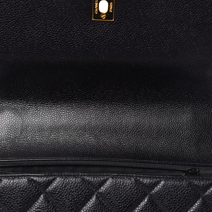Chanel Caviar Quilted Jumbo Kelly Flap Black 11 of 11