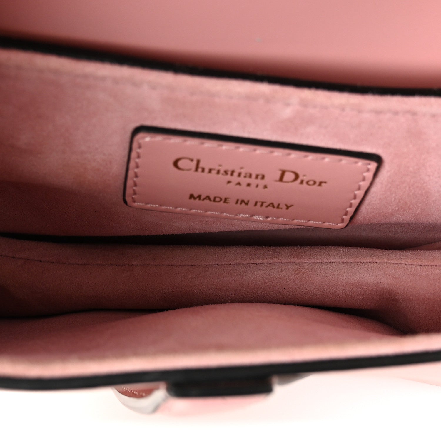 Christian Dior Smooth Calfskin Mini Saddle Bag Antique Pink 5 of 10