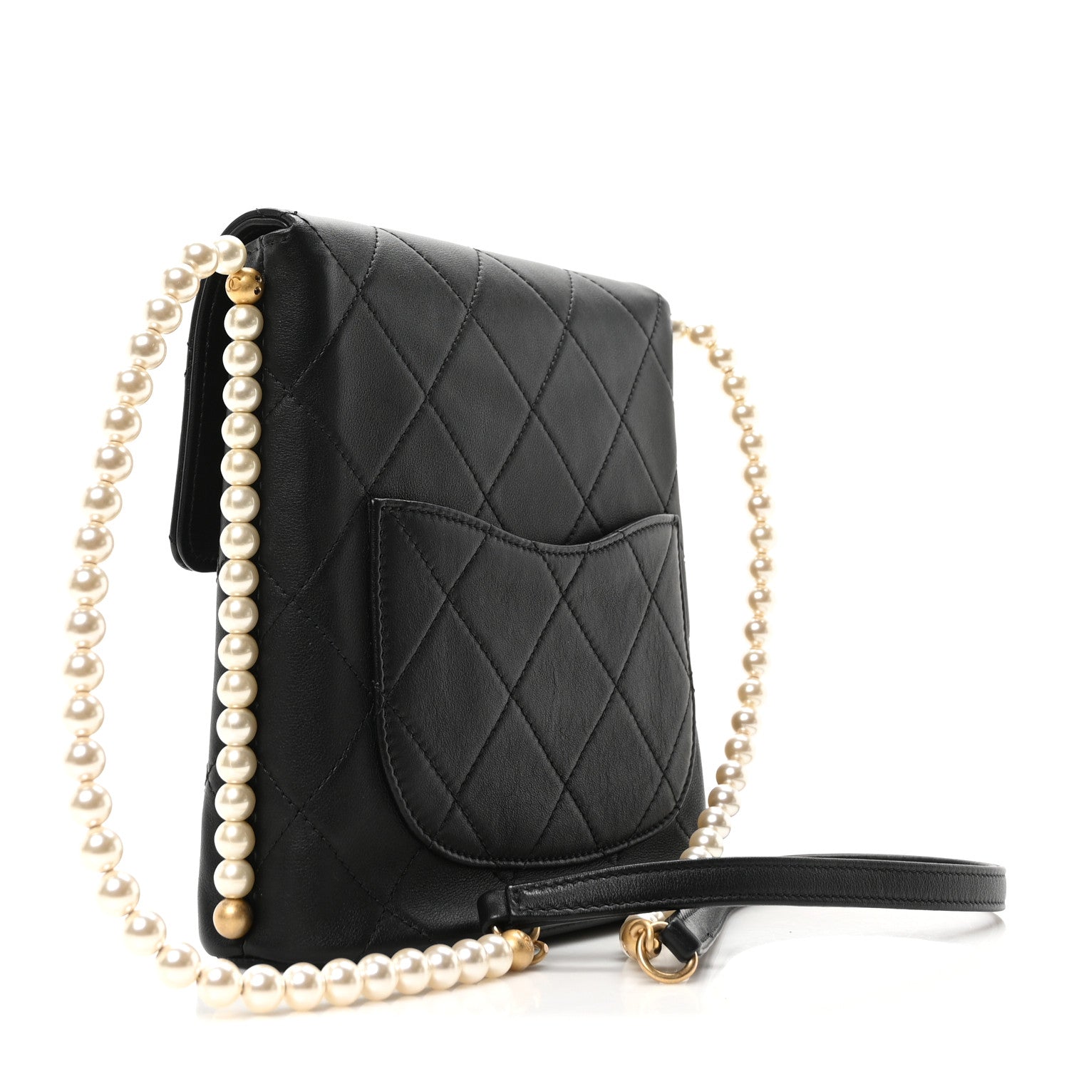 Chanel Calfskin Quilted Pearl Small About Pearls Hobo Bag Black 3 of 10