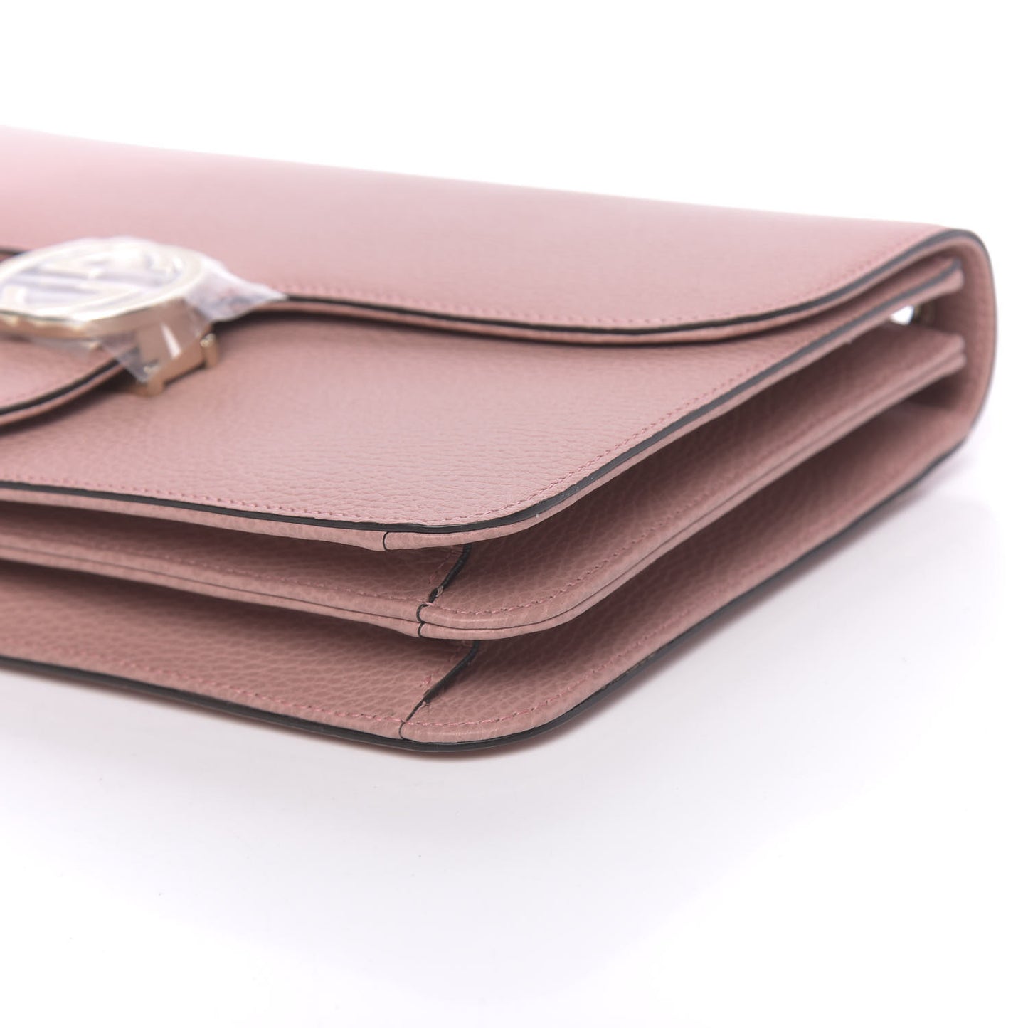 Dollar Calfskin Interlocking G Shoulder Bag Soft Pink