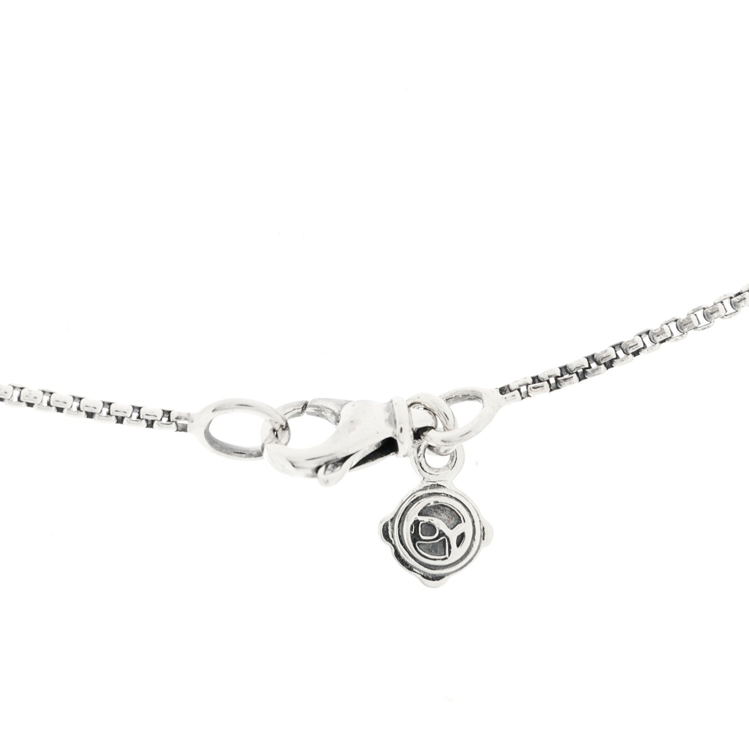David Yurman Sterling Silver Diamond 8mm Petite Infinity Pendant Necklace 5 of 5