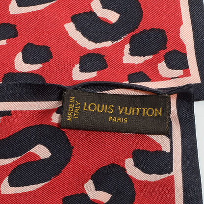 Louis Vuitton Silk Leopard Bandeau Rouge 4 of 5