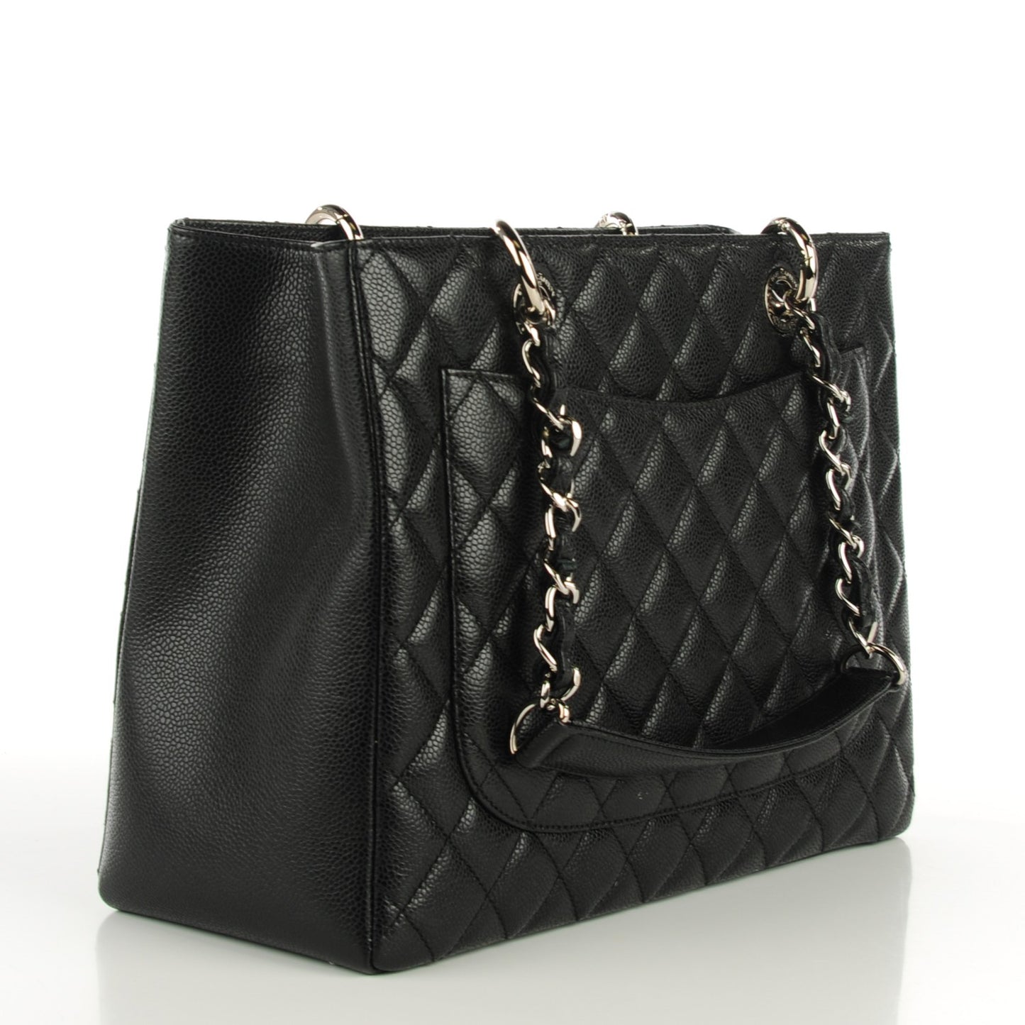 Caviar Quilted Grand Shopping Tote GST Black