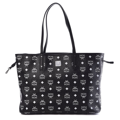 MCM Visetos Medium Reversible Shopper Tote Black 1 of 12