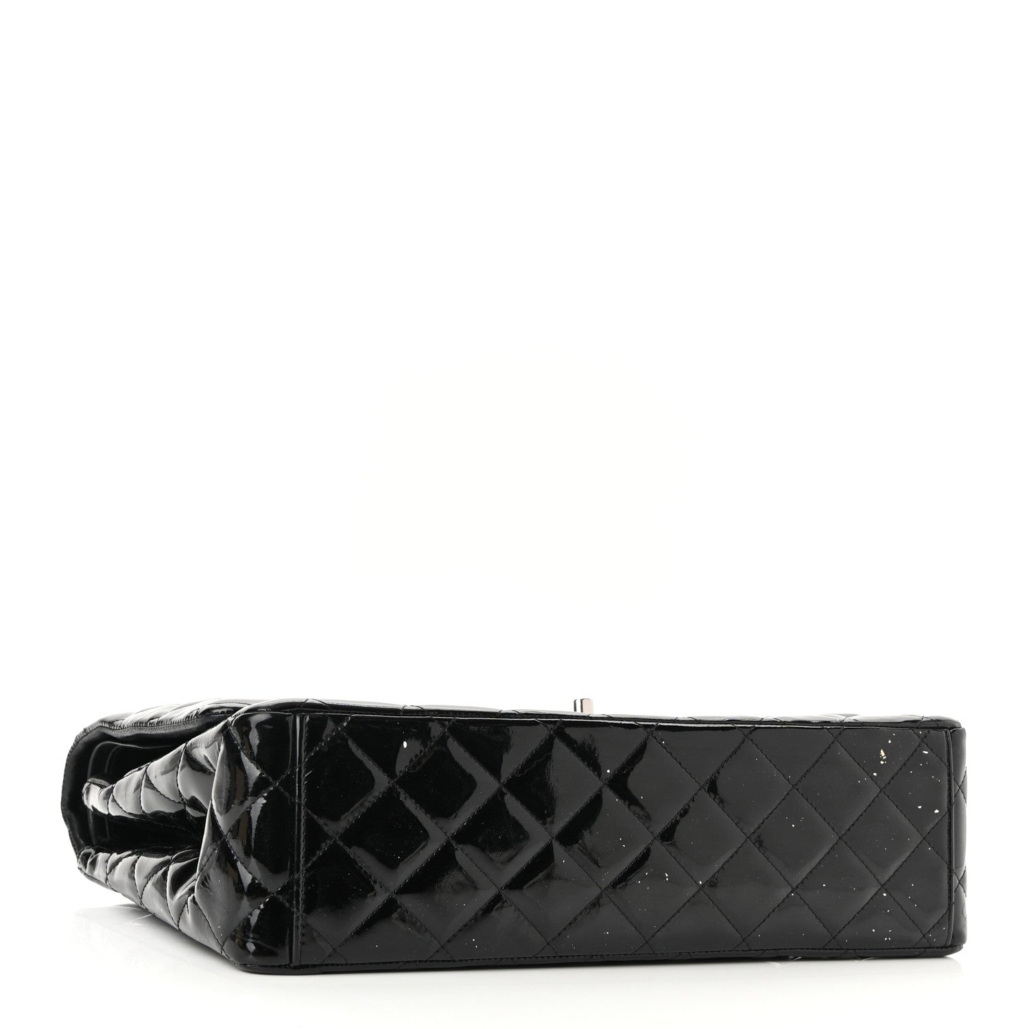 Chanel Patent Quilted Maxi Double Flap Black 4 of 12