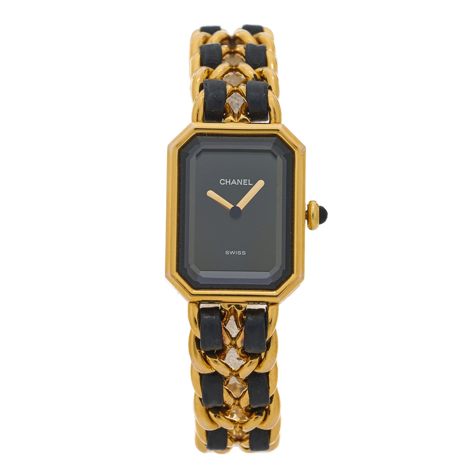 Chanel Stainless Steel Lambskin 20mm Chain Premiere Quartz Watch Gold M 1 of 4