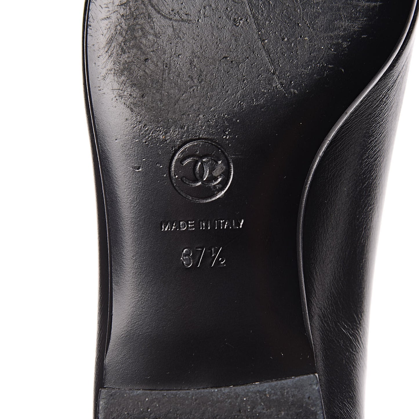 Lambskin CC Mocassin Loafers 37.5 Black