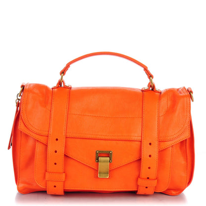 Proenza Schouler Lambskin Medium PS1 Satchel Orange 1 of 7