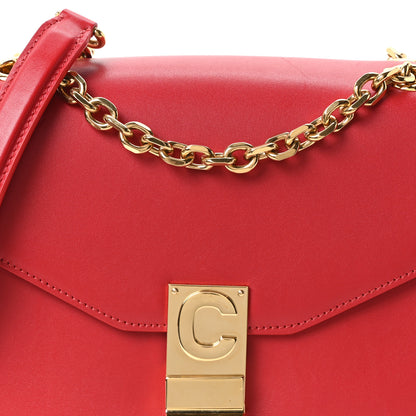 Celine Shiny Calfskin Medium C Bag Red 7 of 9
