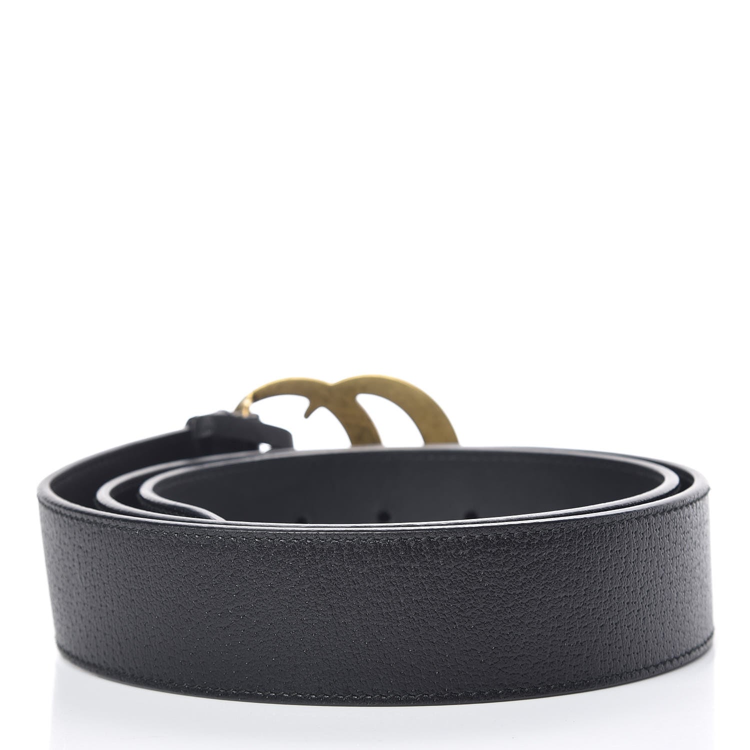 Gucci Textured Calfskin Double G 40mm Belt 95 38 Black 3 of 7