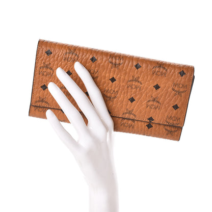 MCM Visetos Continental Flap Wallet Cognac 2 of 8